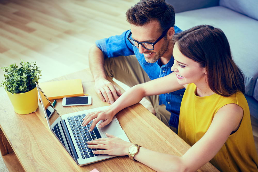 Boy and girl at the computer